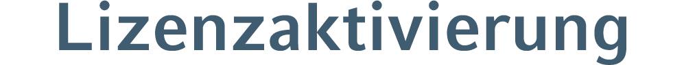 Lizenzaktivierung