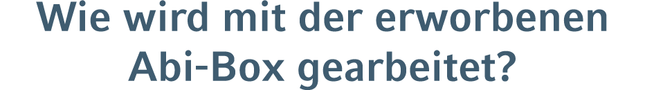 Wie wird mit der erworbenen Abi Box gearbeitet?